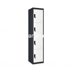 Steel Locker 4 Doors - ACTIV Forte LK 404 B / Dark Grey - White 